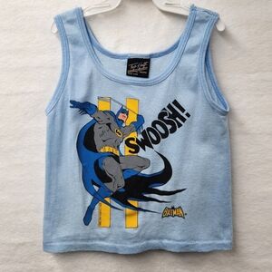 Vintage (1982) Top Half by Tropix Kids (Size 4/Blue) Batman Graphic Tank Top